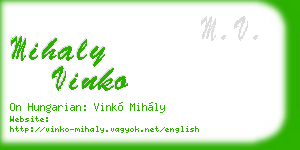 mihaly vinko business card