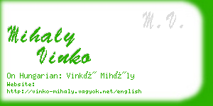 mihaly vinko business card
